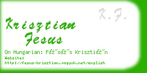 krisztian fesus business card